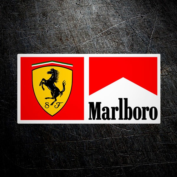 Pegatinas: Logo Ferrari y Marlboro
