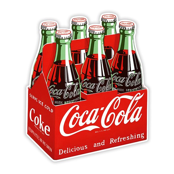 Pegatinas: Pack de 6 Coca Colas