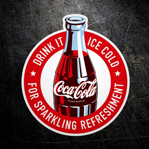 Pegatinas: Coca Cola Drink It Ice Cold