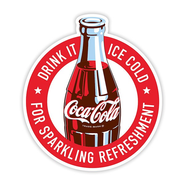 Pegatinas: Coca Cola Drink It Ice Cold