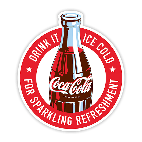 Pegatinas: Coca Cola Drink It Ice Cold 0