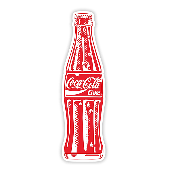 Pegatinas: Botella Refrescante de Coca Cola 0