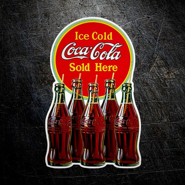 Pegatinas: Ice Cold Coca Cola Sold Here 1