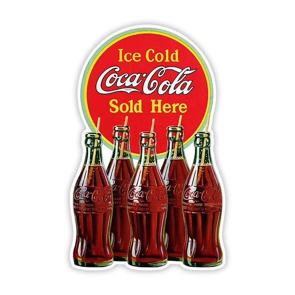 Pegatinas: Ice Cold Coca Cola Sold Here