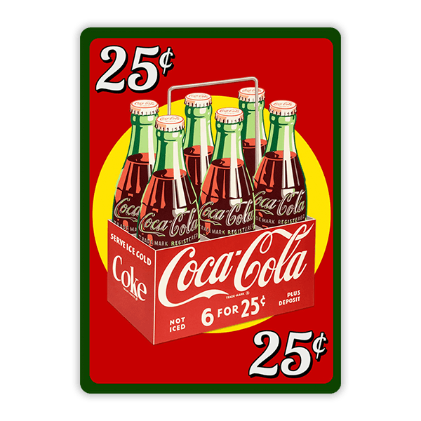 Pegatinas: Pack de 6 Coca Colas a 25 Centavos 0