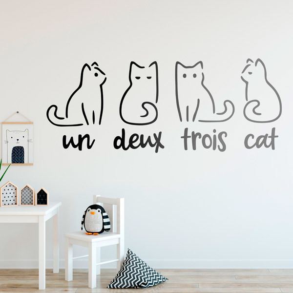 Vinilos Decorativos: Un, Deux, Trois, Cat