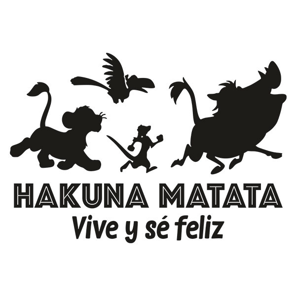 Vinilos Infantiles: Hakuna Matata Vive y Sé Feliz
