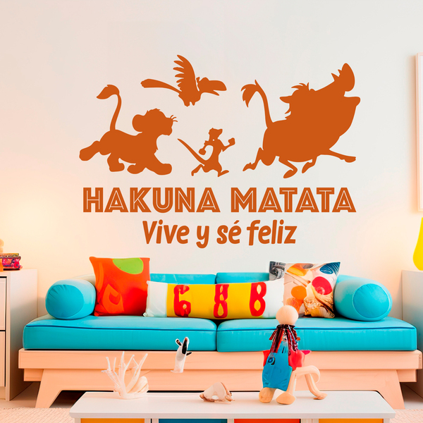 Vinilos Infantiles: Hakuna Matata Vive y Sé Feliz