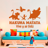 Vinilos Infantiles: Hakuna Matata Vive y Sé Feliz 2