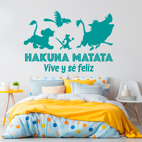 Vinilos Infantiles: Hakuna Matata Vive y Sé Feliz