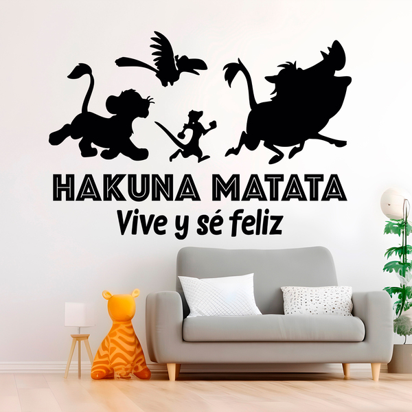 Vinilos Infantiles: Hakuna Matata Vive y Sé Feliz