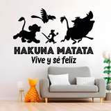 Vinilos Infantiles: Hakuna Matata Vive y Sé Feliz 4