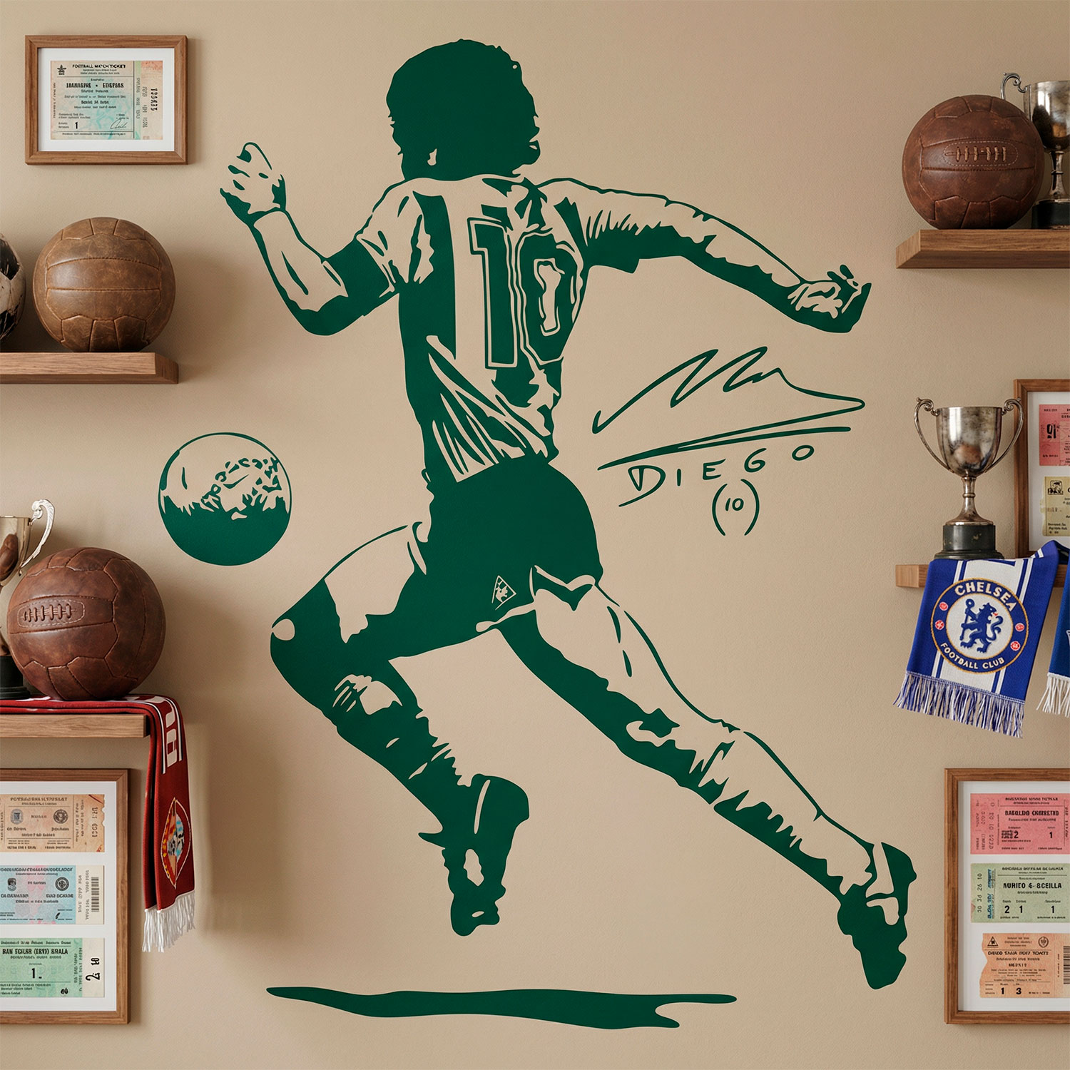 Vinilos Decorativos: Diego Maradona el Pelusa