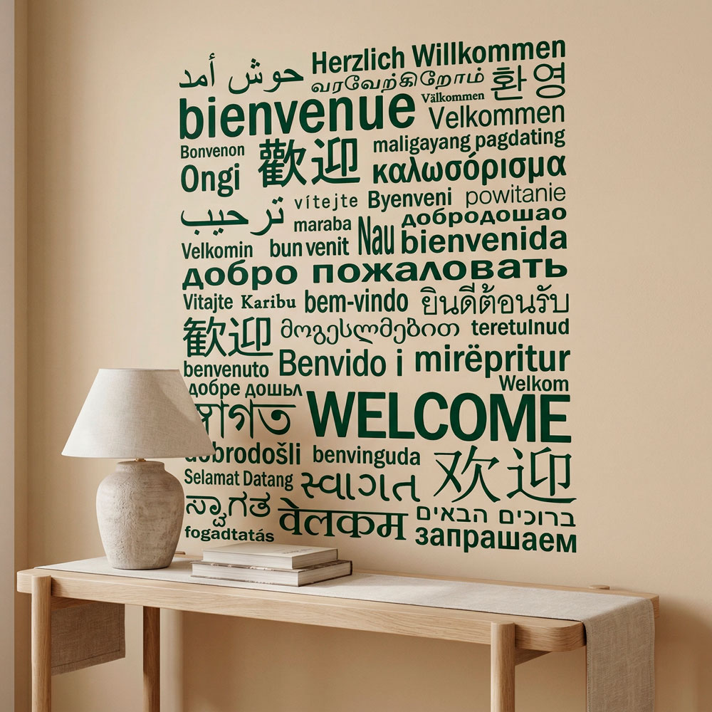Vinilos Decorativos: Bienvenido en Idiomas II