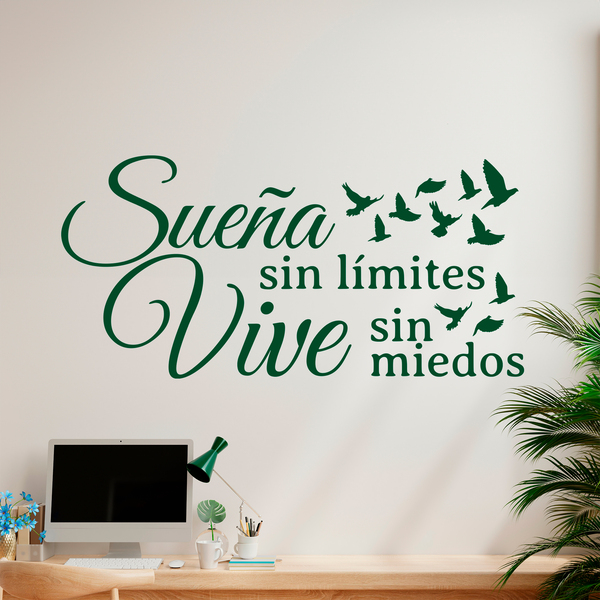 Vinilos Decorativos: Sueña sin Límites Vive sin Miedo