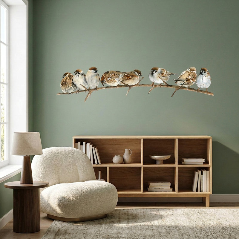 Vinilos Decorativos: Gorriones en la Rama