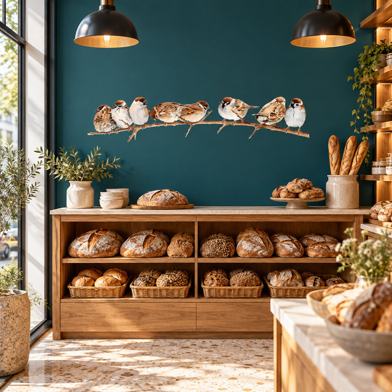 Vinilos Decorativos: Gorriones en la Rama