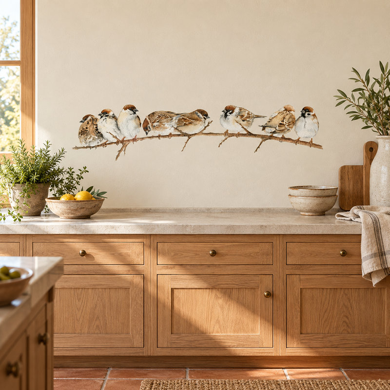Vinilos Decorativos: Gorriones en la Rama