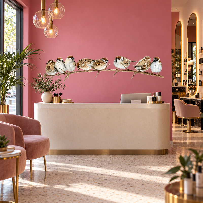 Vinilos Decorativos: Gorriones en la Rama