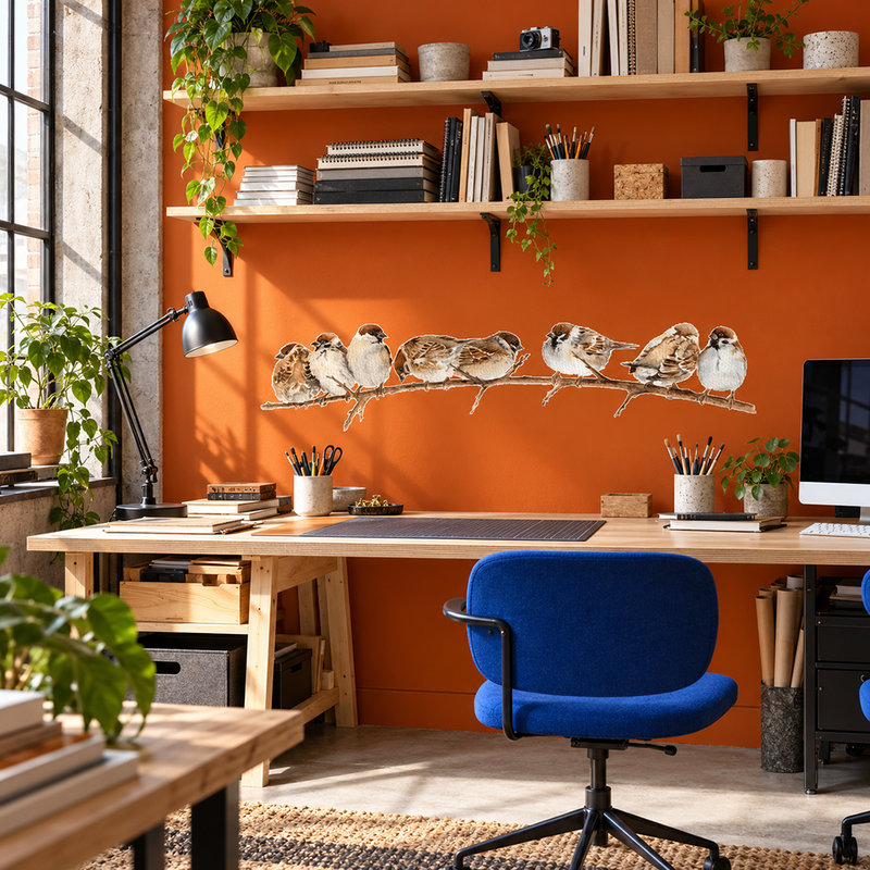 Vinilos Decorativos: Gorriones en la Rama