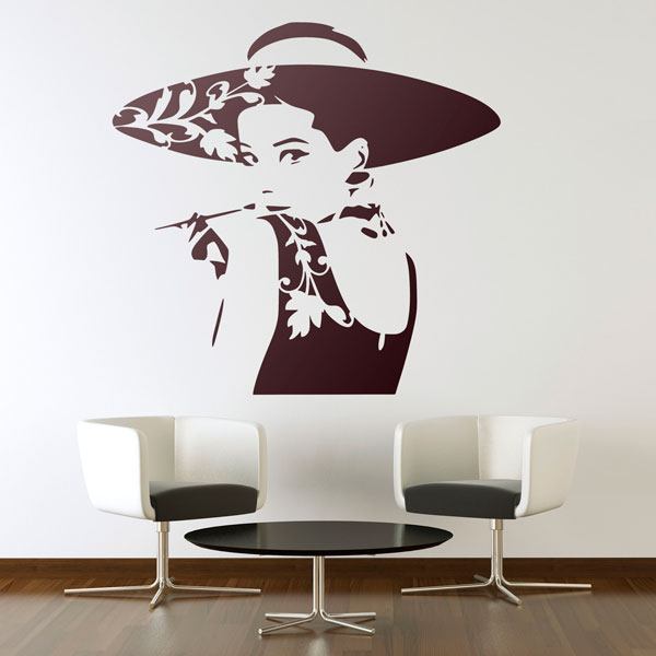 Vinilos Decorativos: Actriz Audrey Hepburn 