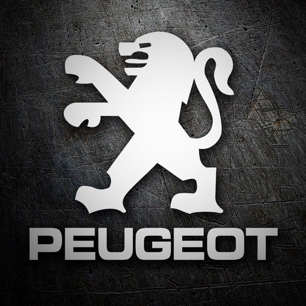 Pegatinas: Logo Peugeot con Le&oacute;n Estilizado