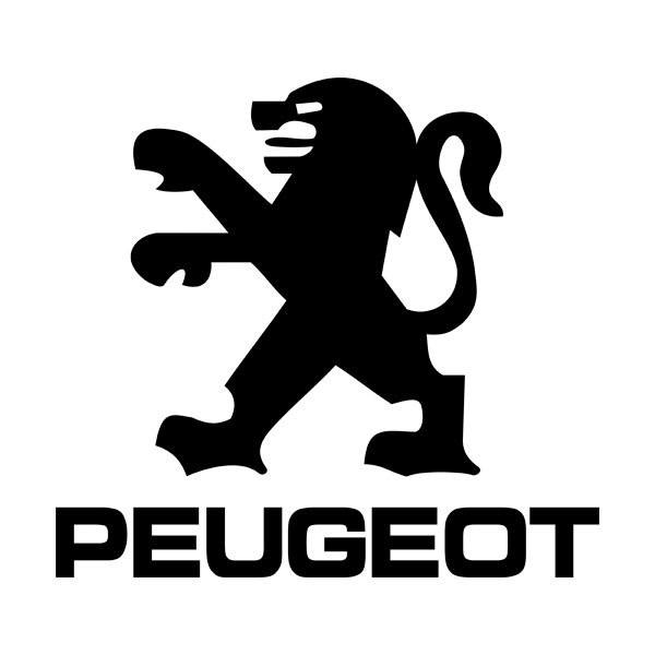 Pegatinas: Logo Peugeot con Le&oacute;n Estilizado