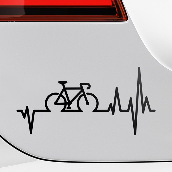 Pegatinas: Cardiograma Bicicleta