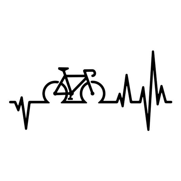 Pegatinas: Cardiograma Bicicleta