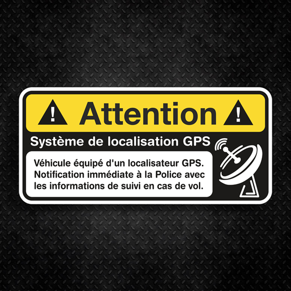 Pegatinas: Attention GPS