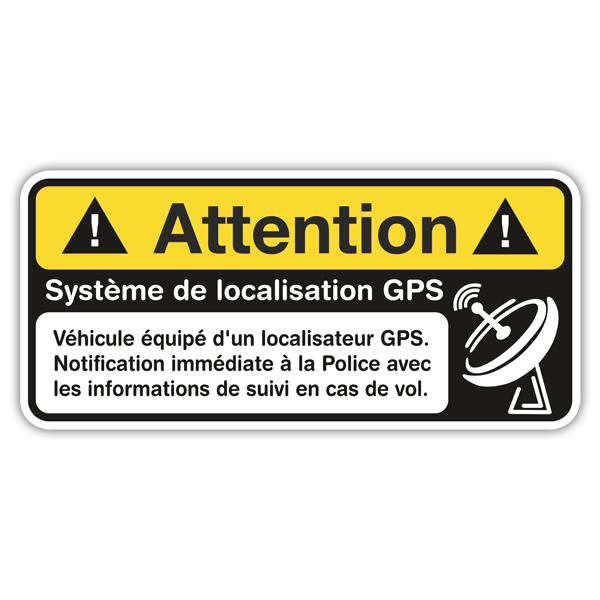 Pegatinas: Attention GPS