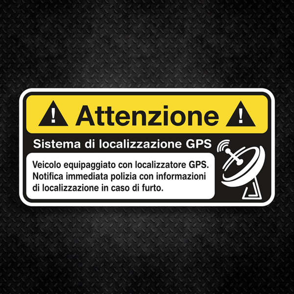Pegatinas: Attenzione GPS 1