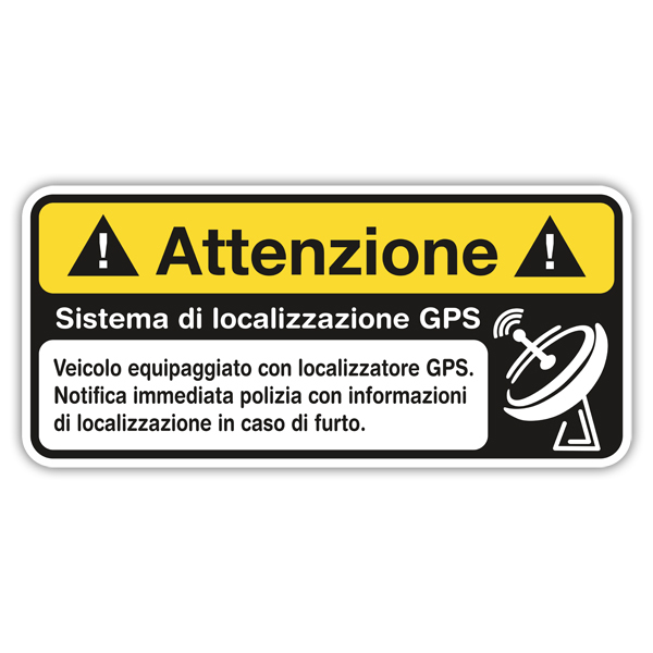 Pegatinas: Attenzione GPS