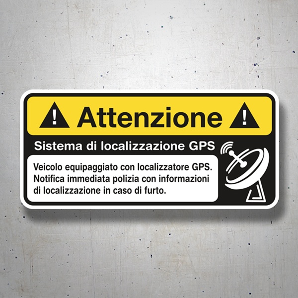 Pegatinas: Attenzione GPS