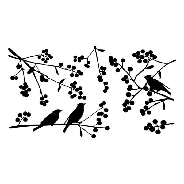 Vinilos Decorativos: Siluetas de Pájaros
