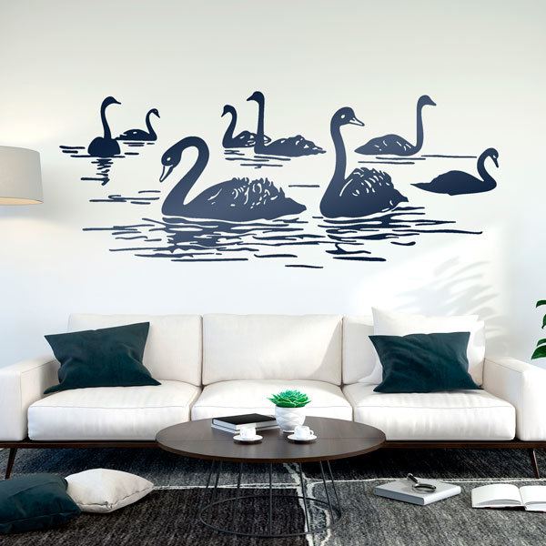 Vinilos Decorativos: Cisnes en el Lago