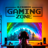 Vinilos Decorativos: Gaming Zone Personalizado 4