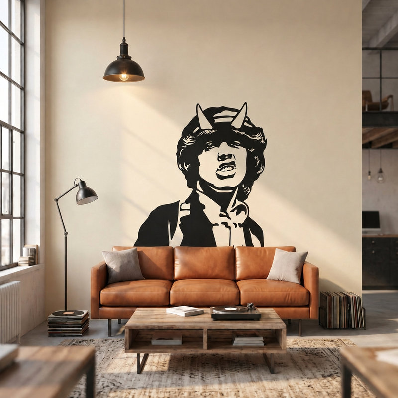 Vinilos Decorativos: Angus Young ACDC