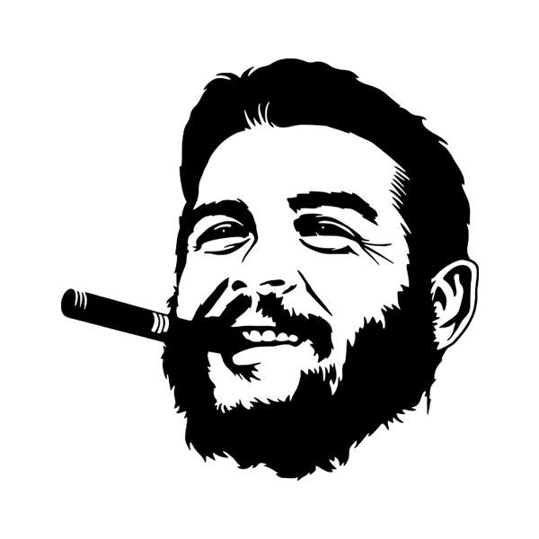 orientación Sin valor seguro Vinilo decorativo Che Guevara con Puro | TeleAdhesivo.com