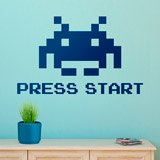 Vinilos Decorativos: Space Invaders Press Start 2
