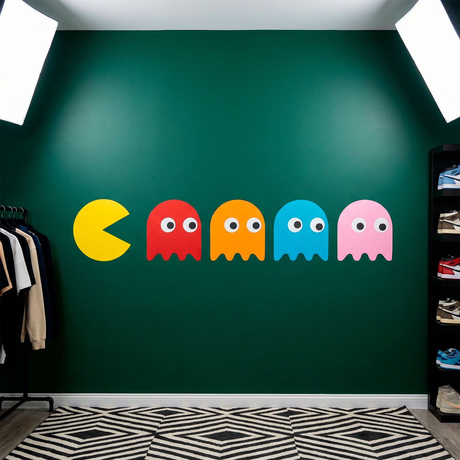 Vinilos Decorativos: Pac-Man y 4 Fantasmas