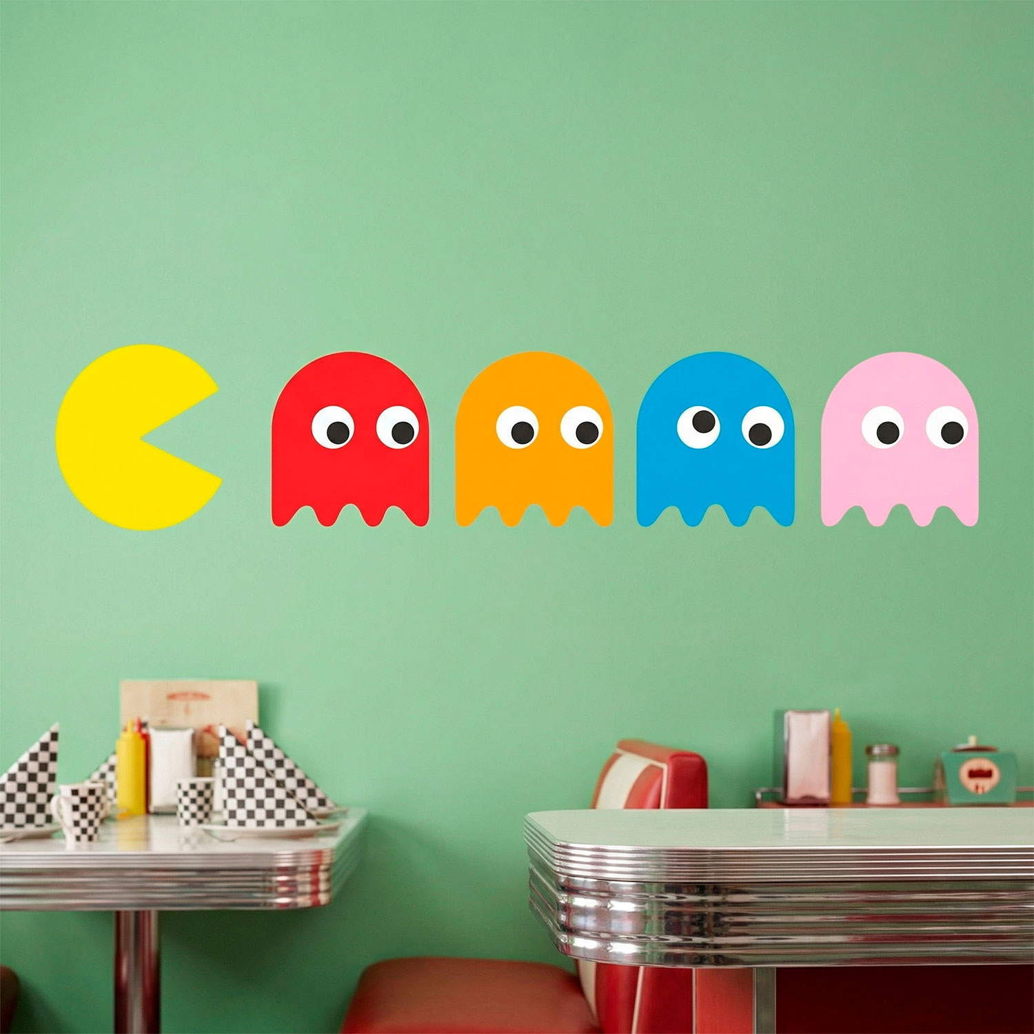 Vinilos Decorativos: Pac-Man y 4 Fantasmas