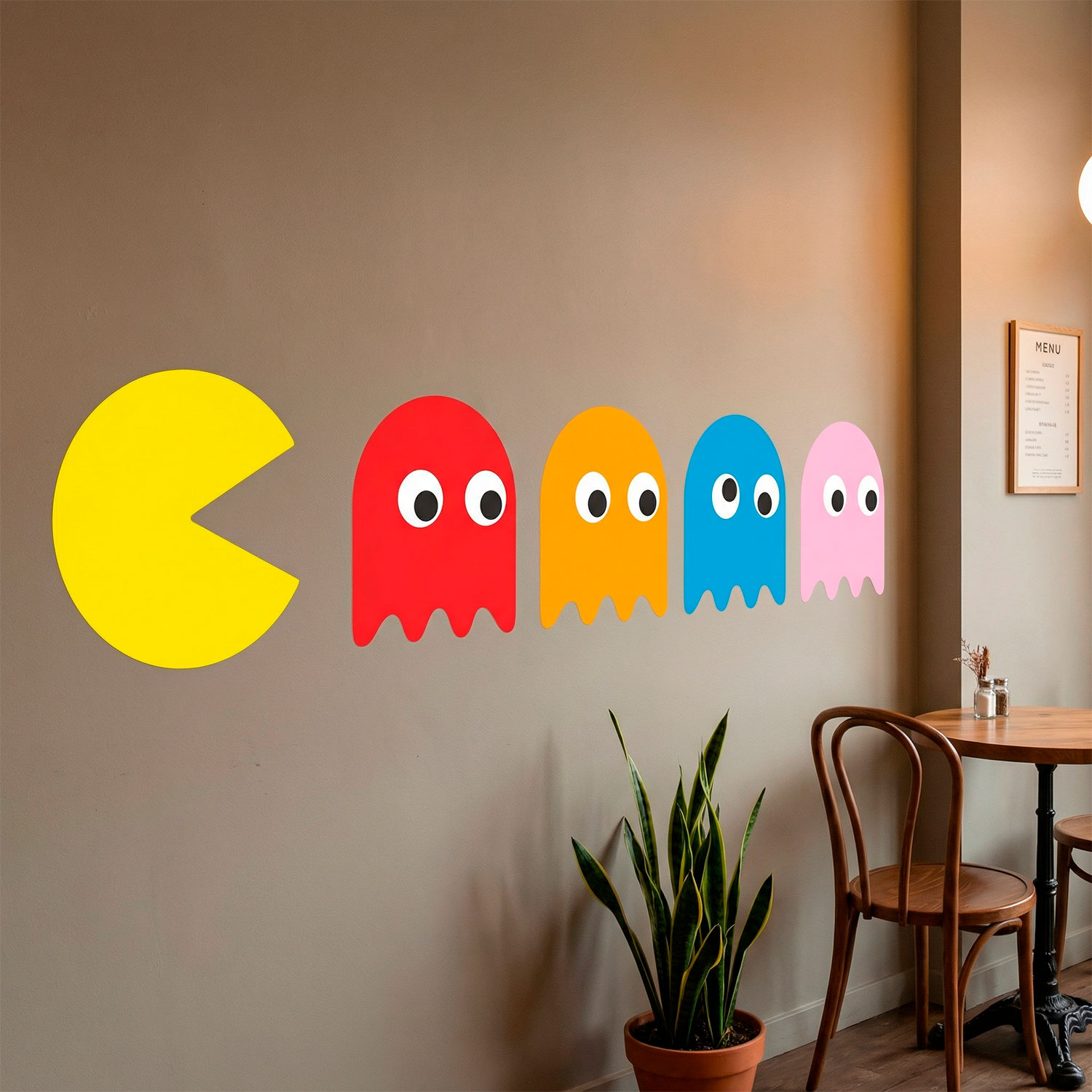 Vinilos Decorativos: Pac-Man y 4 Fantasmas