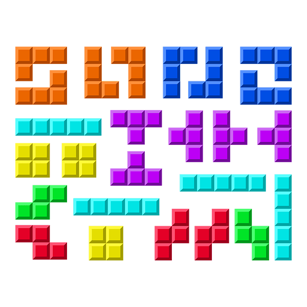 Vinilos Decorativos: Tetris Piezas