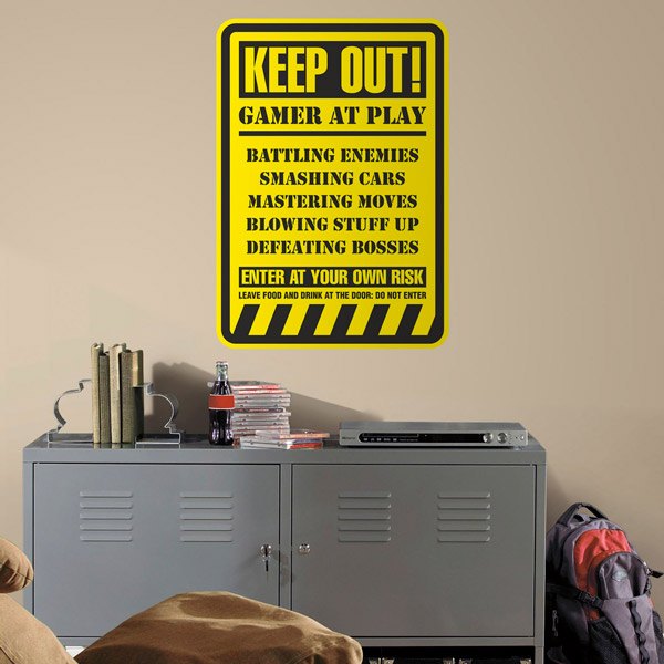 Vinilos Decorativos: Keep Out! Gamer at Play