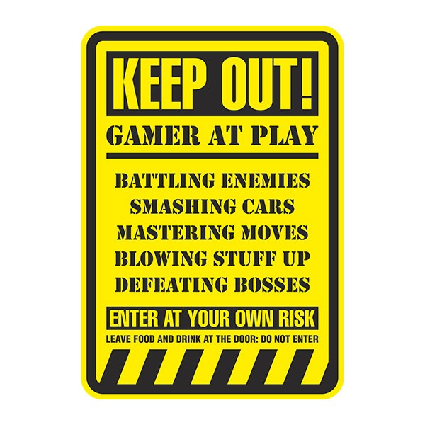 Vinilos Decorativos: Keep Out! Gamer at Play