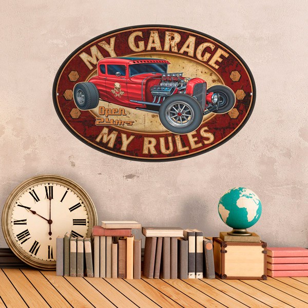 Vinilos Decorativos: My Garage my Rules II 1