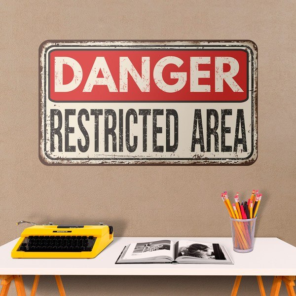 Vinilos Decorativos: Danger Restricted Area