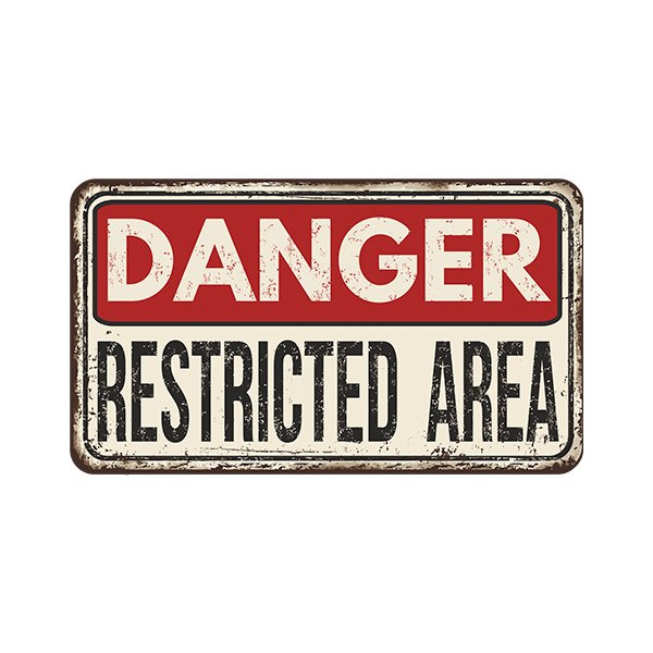 Vinilos Decorativos: Danger Restricted Area