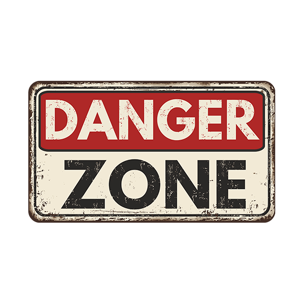Vinilos Decorativos: Danger Zone 0